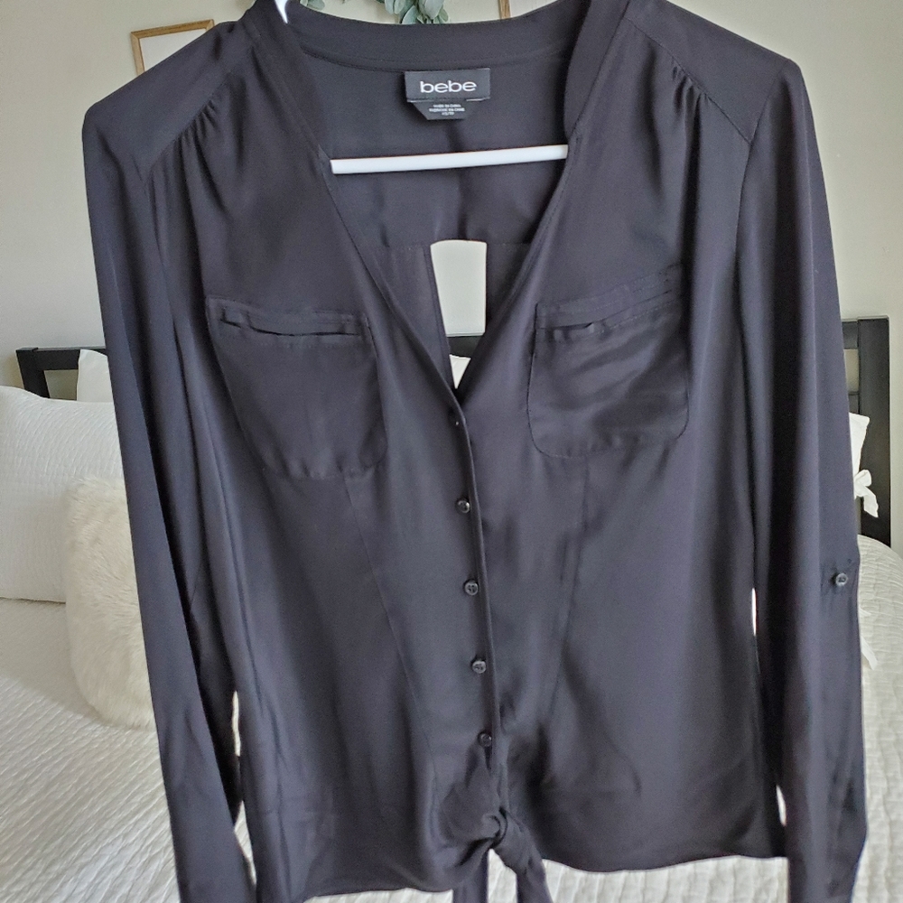 Bebe black blouse